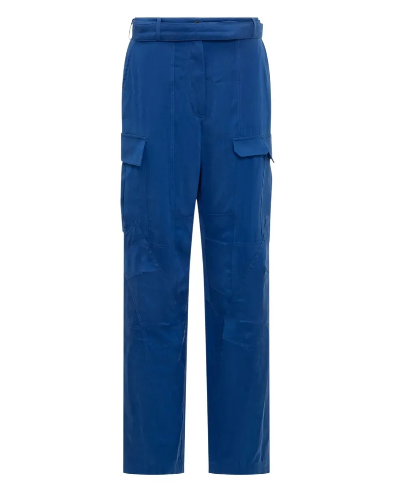 Ferragamo Lyocell Straight-Leg-Hose - Blau Blau