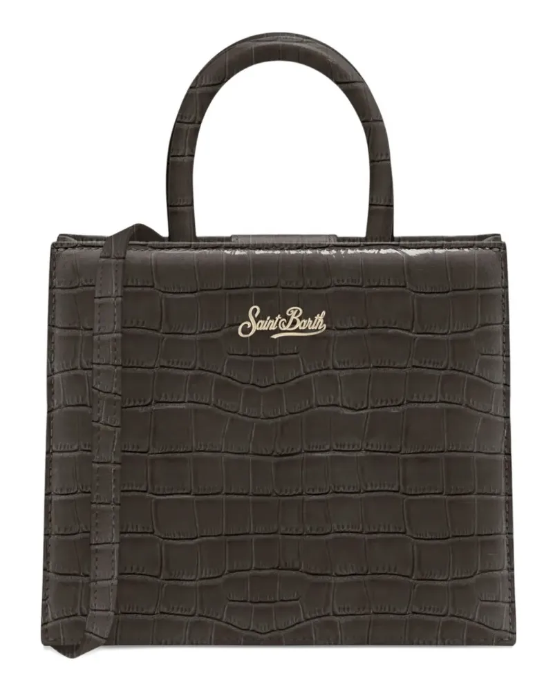 MC2 Saint Barth medium croco-printed tote bag - Braun Braun