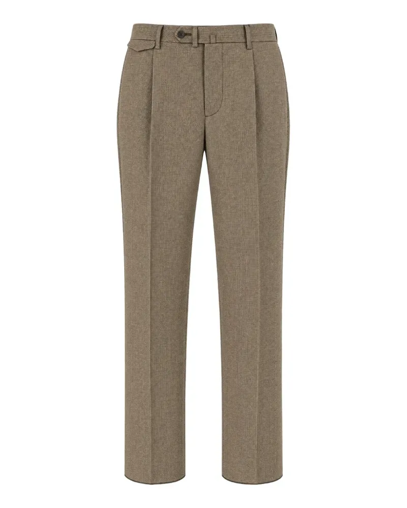 Tagliatore Hose mit Hahnentrittmuster - Braun Braun
