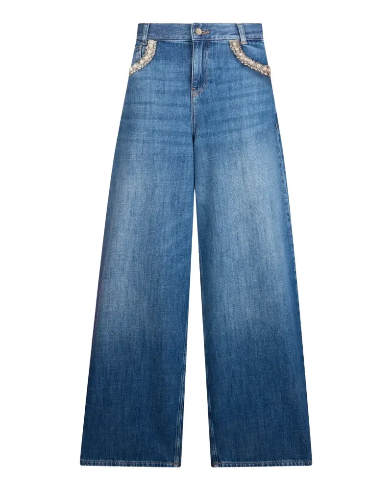 Liu Jo jewel-embellishments flared jeans - Blau Blau