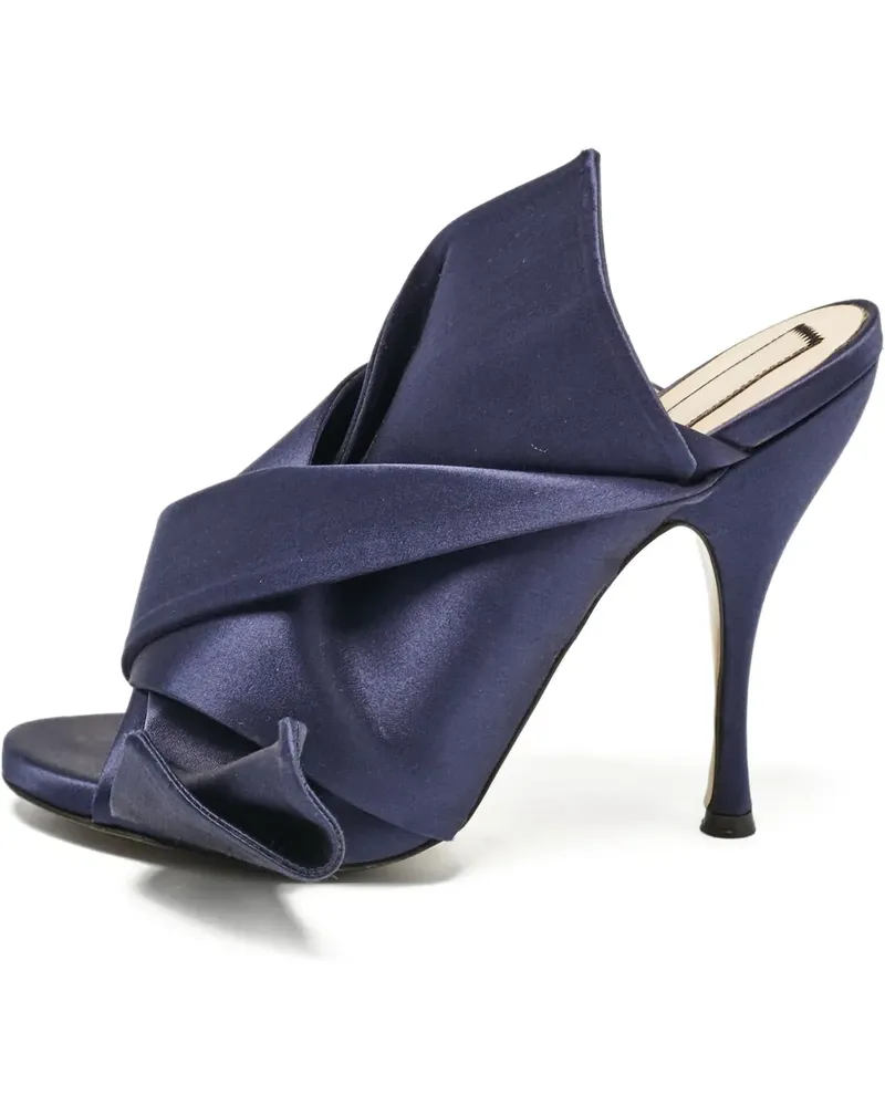 N° 21 Pre-owned Gewickelte Sandalen aus Satin 130mm - Blau Blau