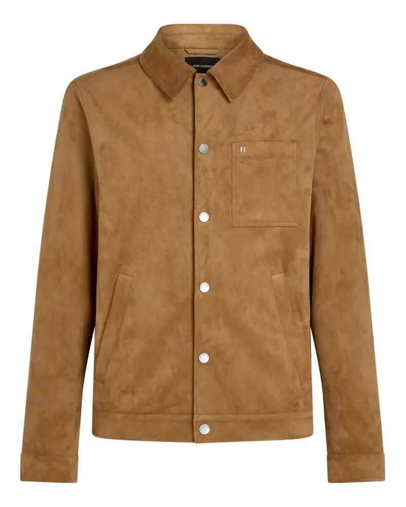 Karl Lagerfeld Trucker-Jacke aus Faux-Wildleder - Braun Braun