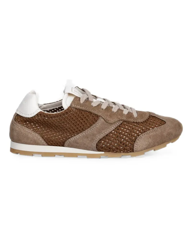 Marc O'Polo suede-panelled mesh sneakers - Braun Braun