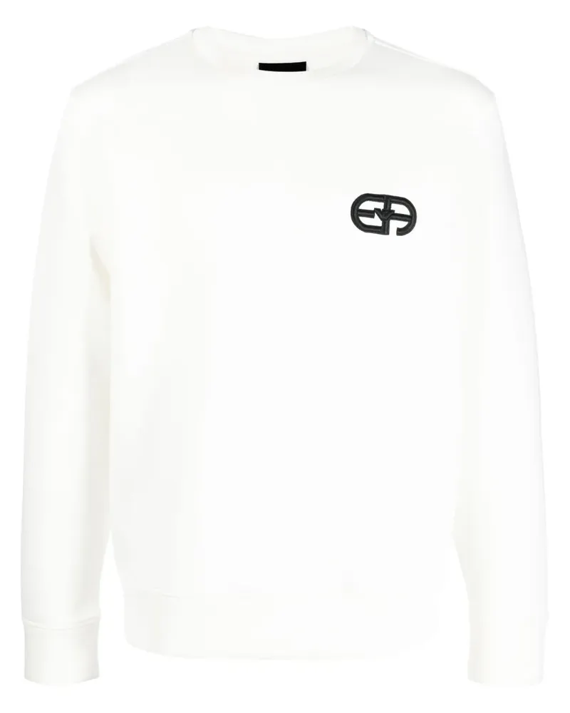 Emporio Armani Sweatshirt mit Logo-Stickerei - Weiß Weiß