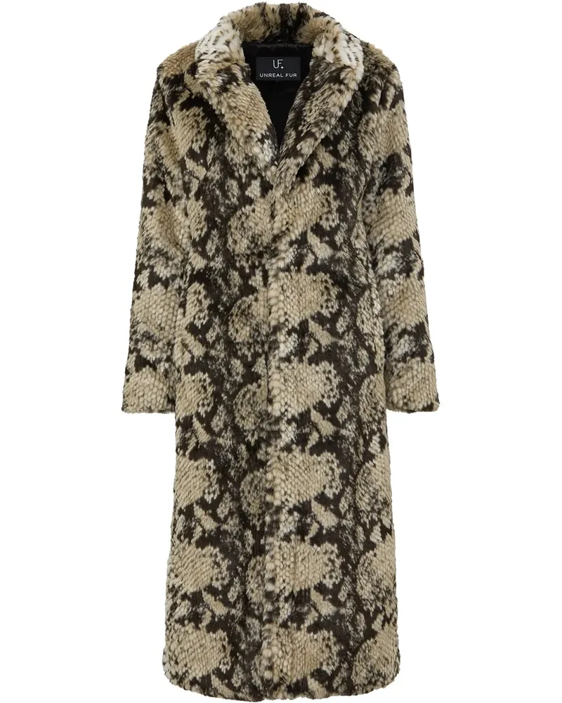 UNREAL FUR Mantel mit Print - Nude Nude