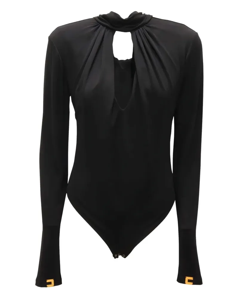Elisabetta Franchi Langärmeliger Body - Schwarz Schwarz