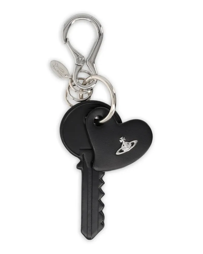 Vivienne Westwood Key & Heart keyring - Schwarz Schwarz