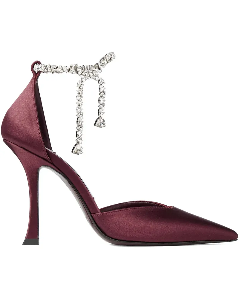 Jimmy Choo Stevie Pumps mit Kristallen 100mm - Rot Rot