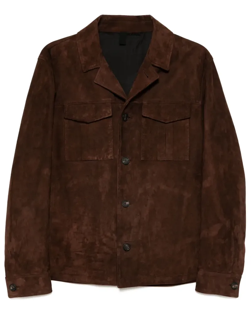 Tagliatore Klassische Lederjacke - Braun Braun