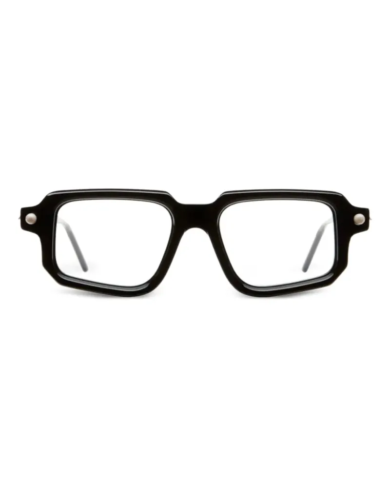 KUBORAUM P23 Brille mit eckigem Gestell - Schwarz Schwarz