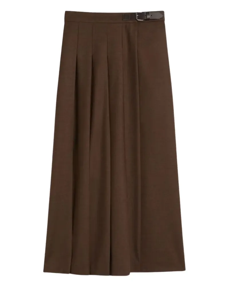 Max Mara Midirock mit Schnallenverschluss - Braun Braun