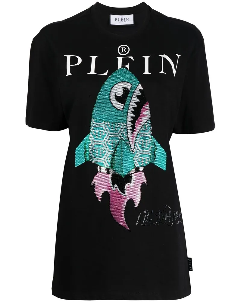 Philipp Plein Lil Shark T-Shirt - Schwarz Schwarz