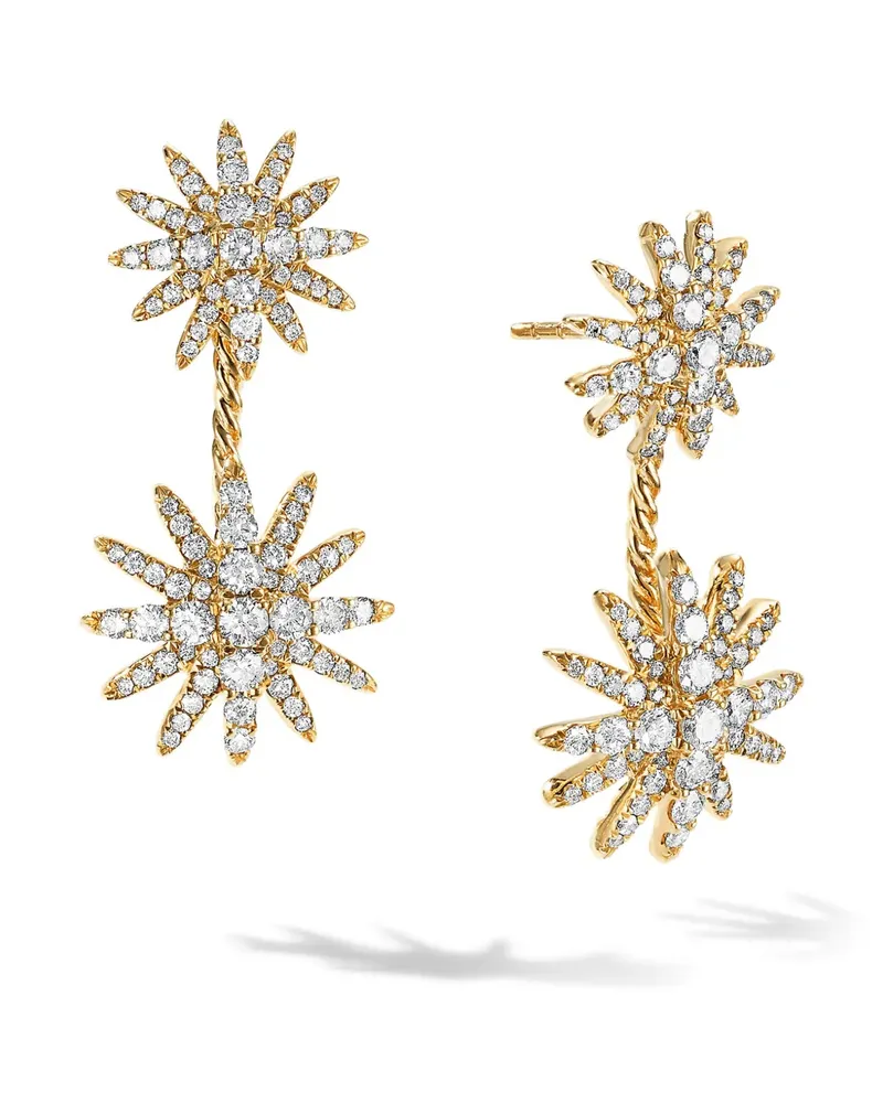 David Yurman 18kt Starburst Gelbgoldohrstecker mit Diamanten Gold