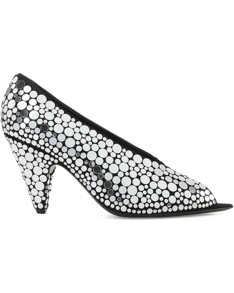 Sergio Rossi Beak Peeptoe-Pumps 85mm - Silber Silber