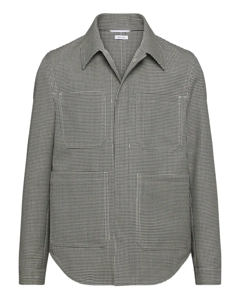 Thom Browne Hemdjacke mit Hahnentrittmuster - Grau Grau