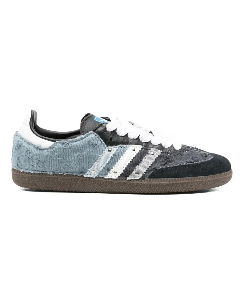 adidas Gestreifte Samba Sneakers - Blau Blau
