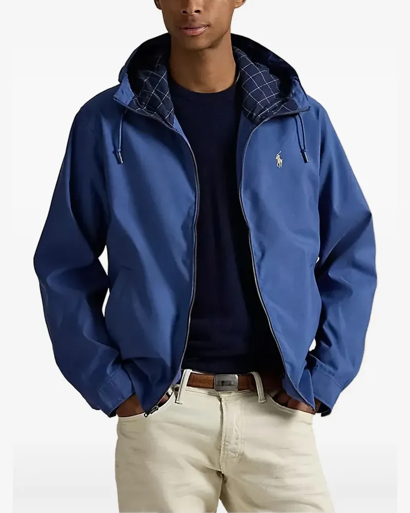 Ralph Lauren Twill-Kapuzenjacke - Blau Blau