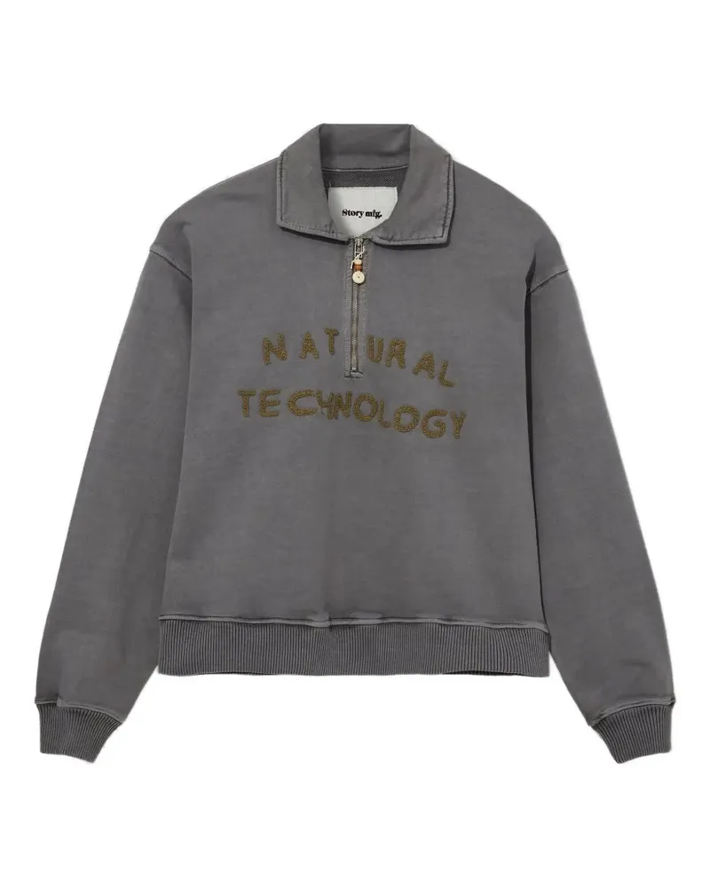 STORY mfg. Sweatshirt mit Reißverschluss - Grau Grau