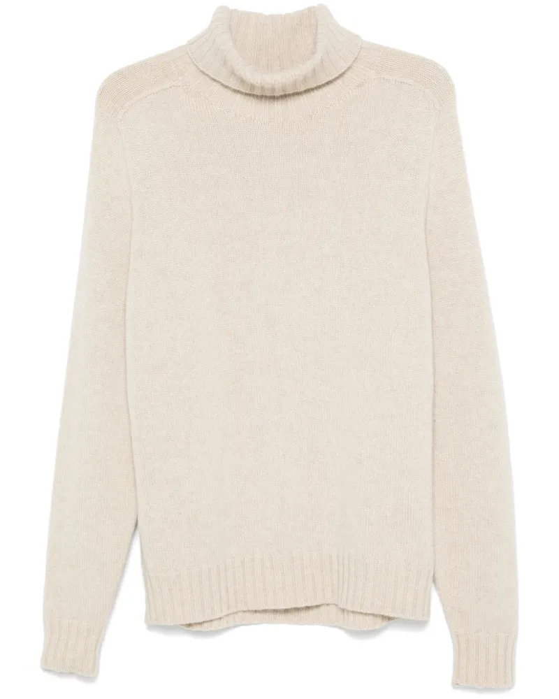 Eric Bompard Rollkragenpullover mit gehämmerten Ärmeln - Nude Nude
