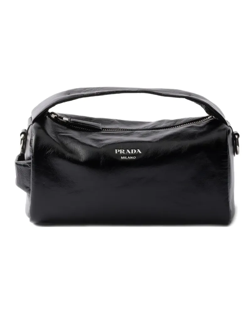 Prada Kuriertasche mit Logo - Schwarz Schwarz