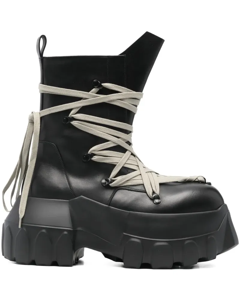 Rick Owens Megalaced Mega Tractor boots - Schwarz Schwarz