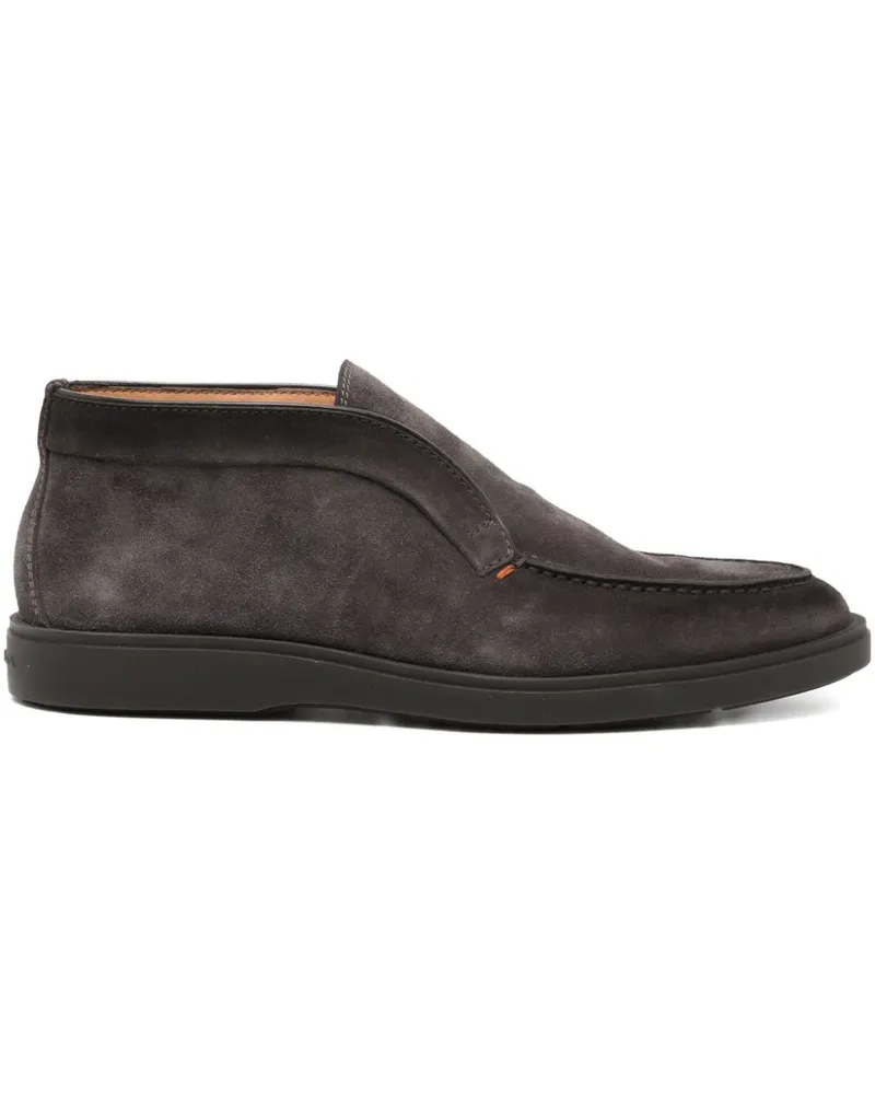 Santoni Loafer aus gewalktem Leder - Grau Grau