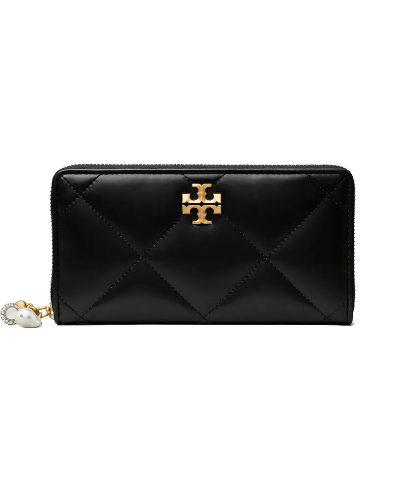 Tory Burch Kira diamond-quilted charm continental wallet - Schwarz Schwarz