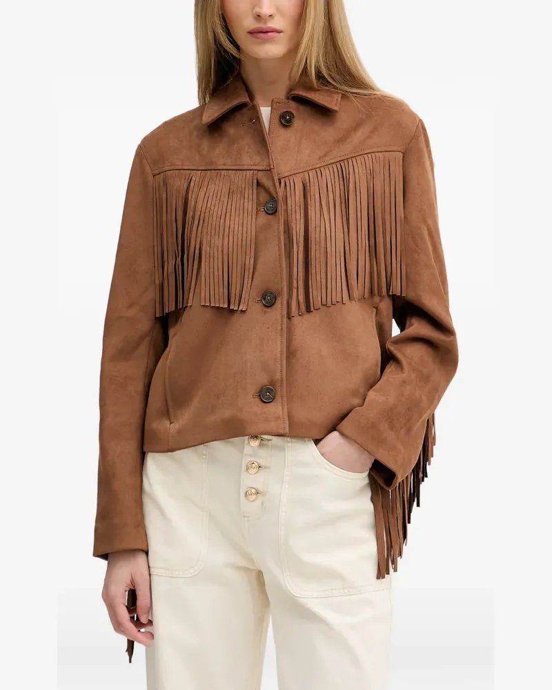 DKNY fringe-detailing jacket - Braun Braun