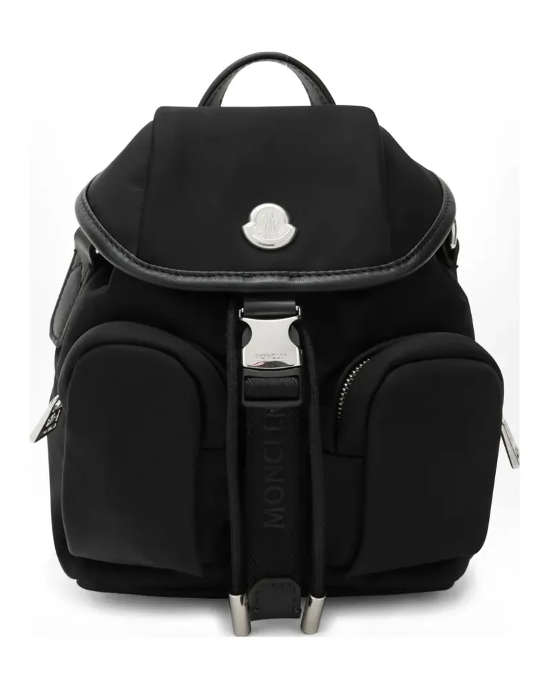 Moncler mini Trick logo-plaque buckle-fastening backpack - Schwarz Schwarz