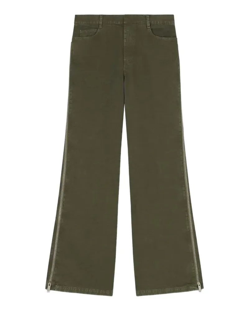 HALFBOY zip-detail trousers - Grün Grün