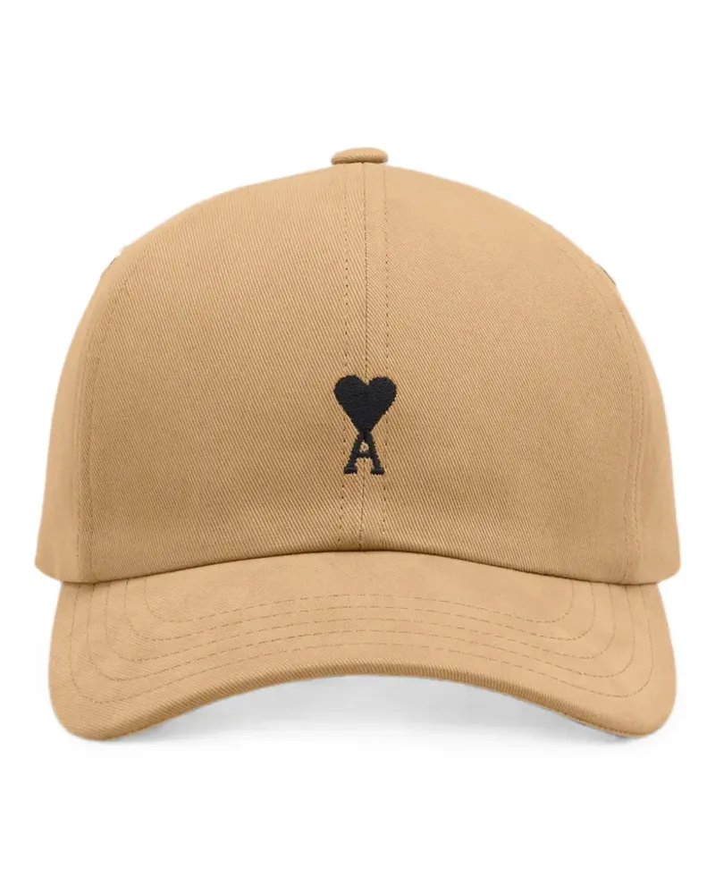 AMI Paris cotton cap with Ami de coeur - Nude Nude