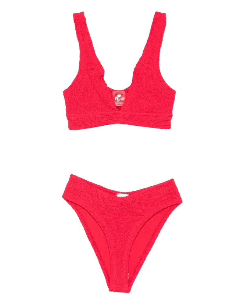 Hunza G Angel Bikini mit strukturiertem Finish - Rot Rot