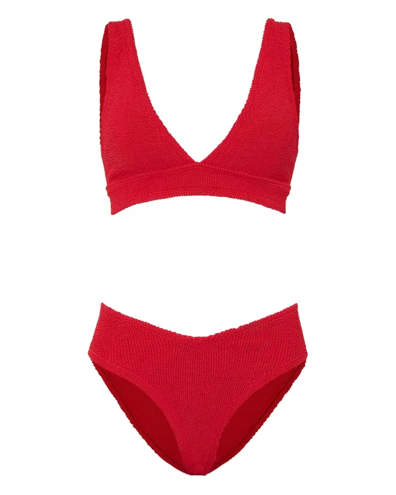 Hunza G Angel Bikini mit strukturiertem Finish - Rot Rot