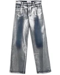 Chiara Ferragni Jeans im Metallic-Look Blau