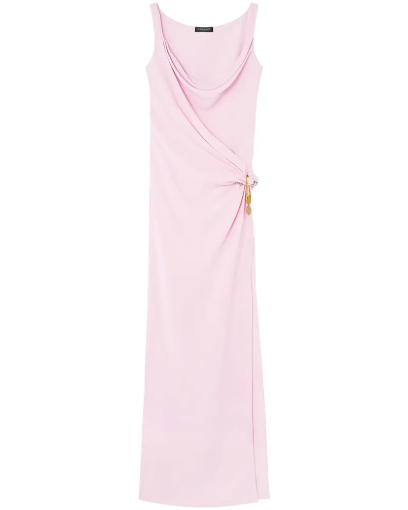 Versace Gerafftes Safety Pin Abendkleid - Rosa Rosa