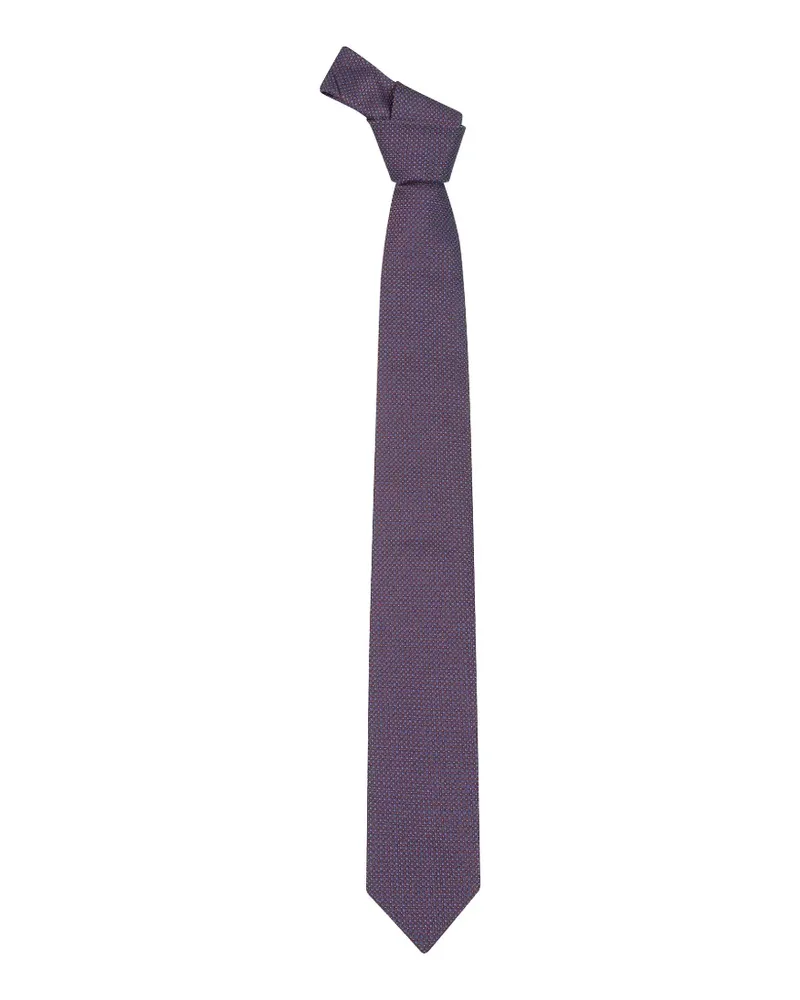 LARDINI Geometrisch gemusterte Seidenkrawatte - Violett Violett