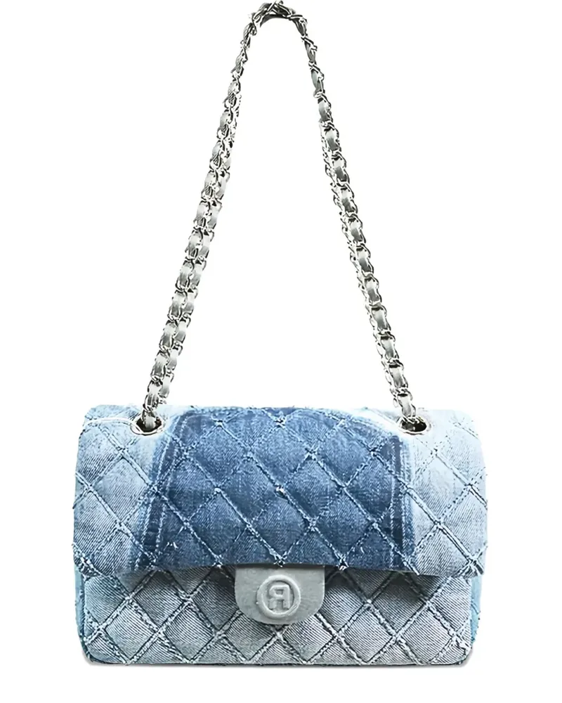 READYMADE Gesteppte Rhombus Schultertasche - Blau Blau