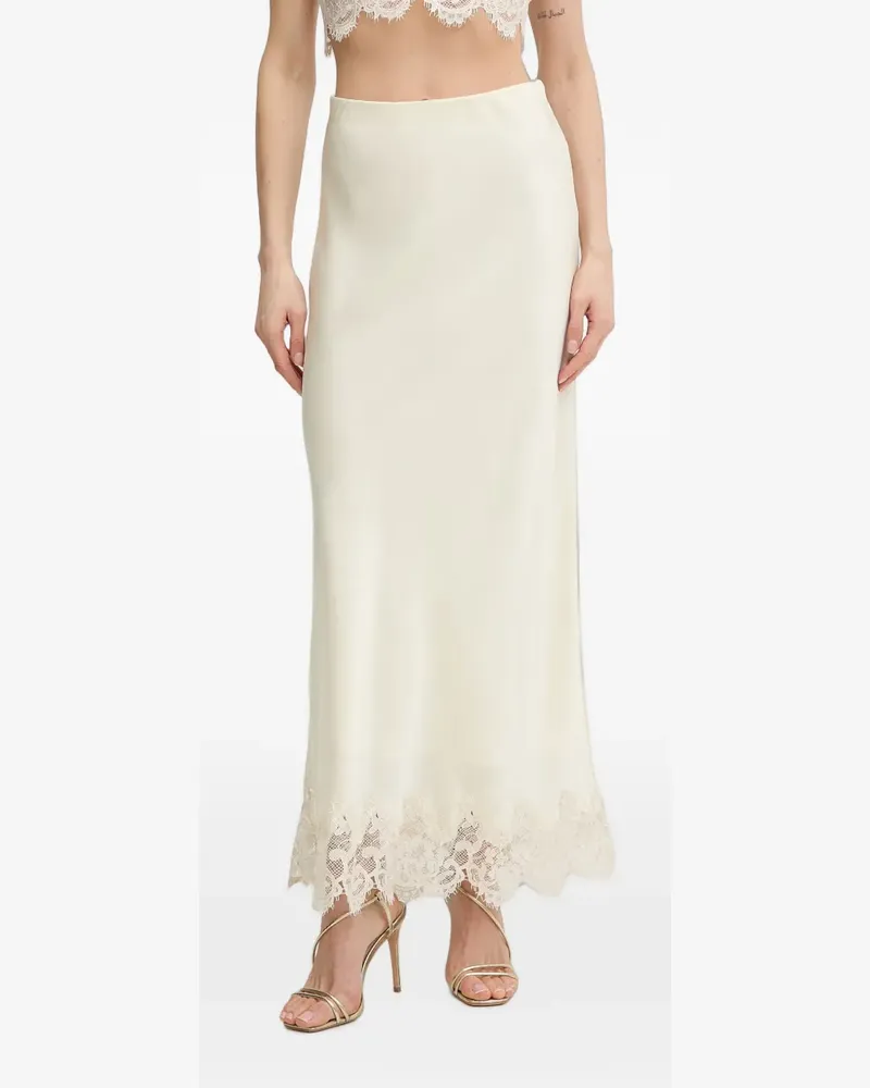 Bardot Elisan lace-trim maxi skirt - Weiß Weiß