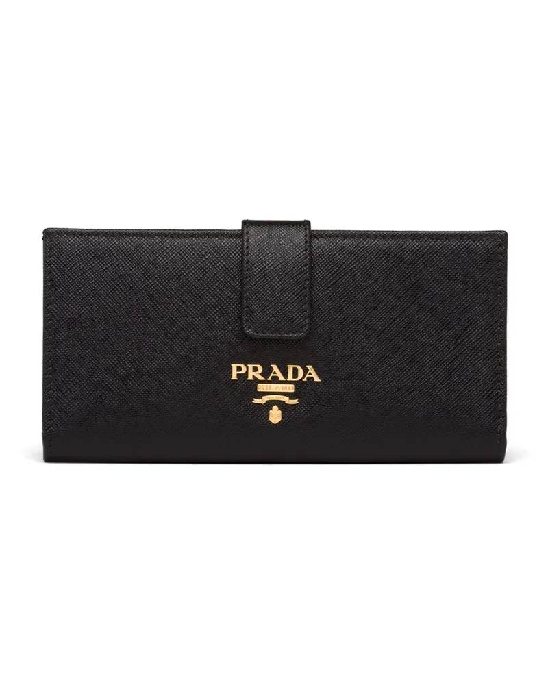 Prada Portemonnaie mit Logo - Schwarz Schwarz