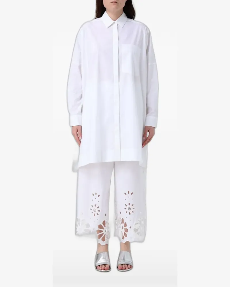 MEIMEIJ poplin cotton shirt - Silber Silber
