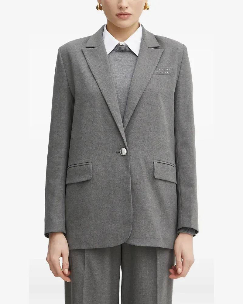 Morgan Einreihiger Blazer mit Verzierung - Grau Grau
