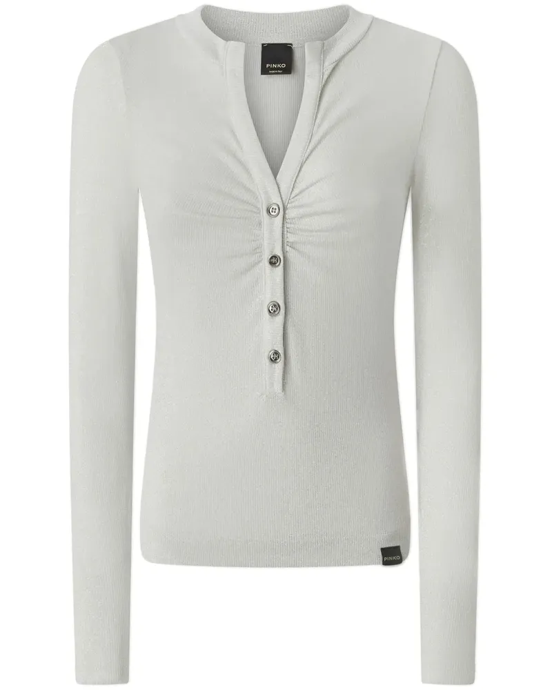 Pinko Top mit gerafftem Detail - Grau Grau