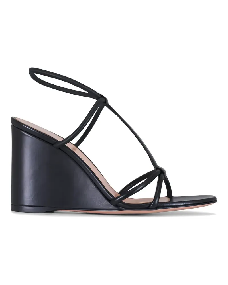 Gianvito Rossi strappy wedges sandals - Schwarz Schwarz