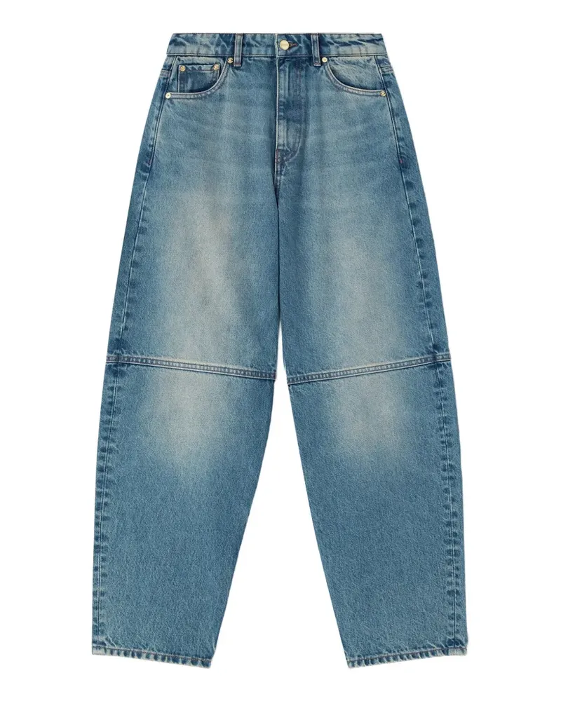 Ganni Stary Jeans mit Einsätzen - Blau Blau