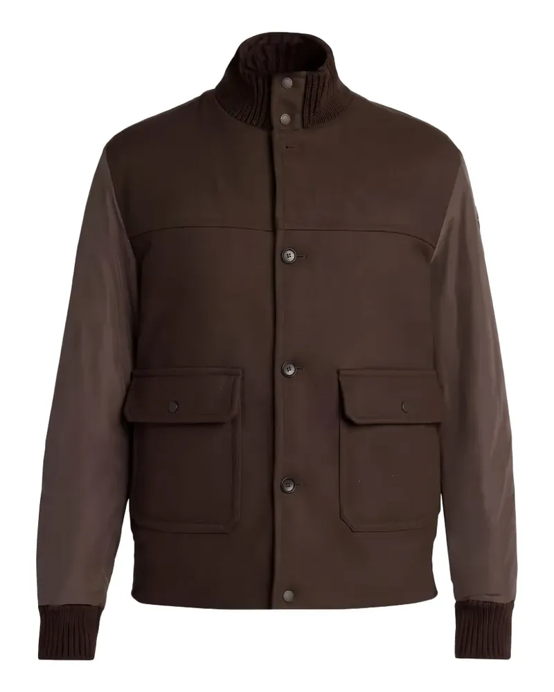 Moncler panelled quilted jacket - Braun Braun