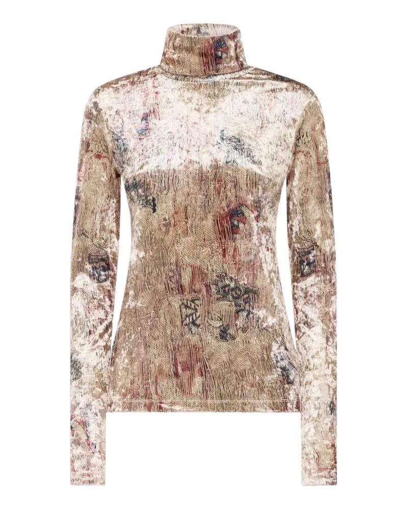 Pierre-Louis Mascia Rollkragenoberteil mit Print - Rosa Rosa