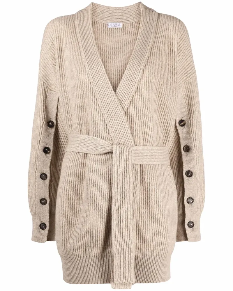 Brunello Cucinelli Cardigan aus Kaschmir - Nude Nude