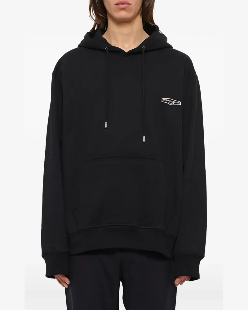Wooyoungmi Hoodie mit Logo-Print - Schwarz Schwarz