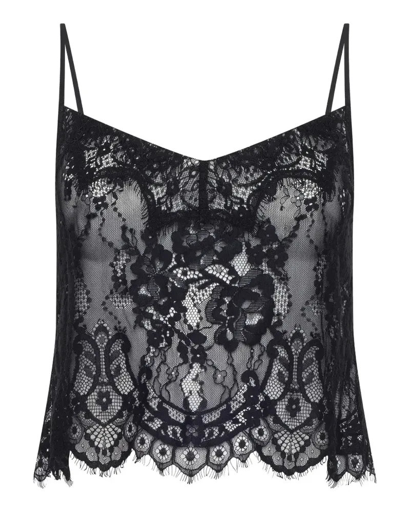 L'Agence Caylee Oberteil mit Schnürung - Schwarz Schwarz