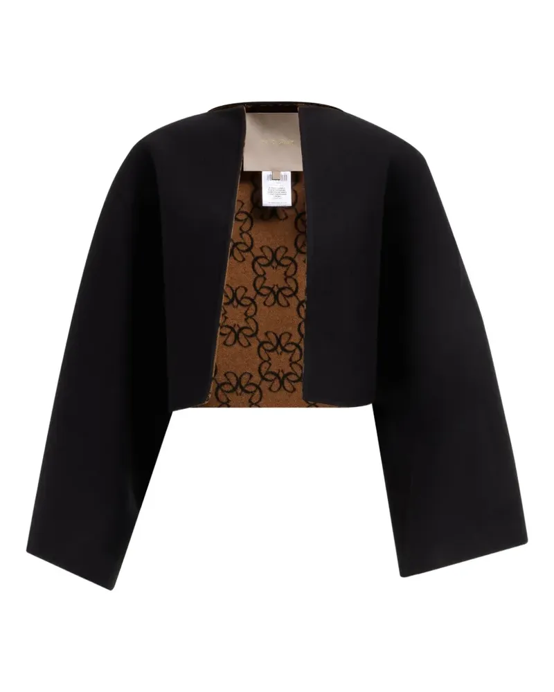 Elie Saab Wendbare Bomberjacke mit Monogramm - Schwarz Schwarz